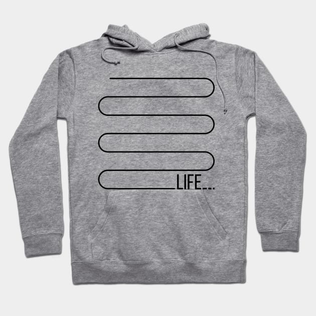 Life in never flat Hoodie by launakey